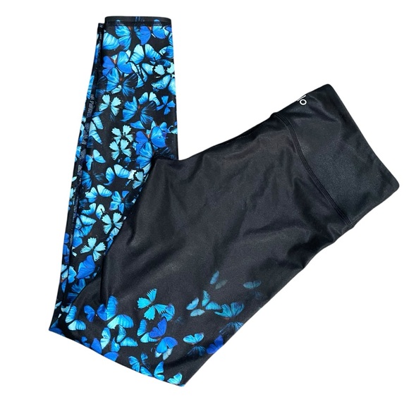 Alo Yoga Gypset Goddess Blue Butterfly Leggings Size S - Picture 10 of 14